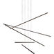 Vega Minor LED 47.25 inch Black Multi-Pendant Ceiling Light